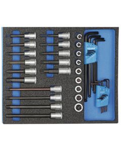 "Dopsleutel-schroevendraaierset 1/2"" in 2/4 CT module, 41-d