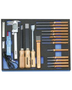 Gereedschapsortiment in 2/4 CT module, 21-dlg