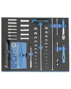 "Dopsleutel-set 1/4"" in 2/4 CT module, 67-dlg"