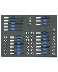 "Dopsleutel-set 3/8"" in 2/4 CT module, 52-dlg"